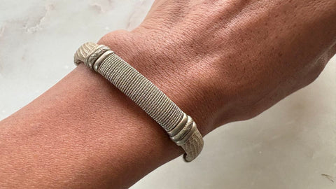 Vintage Silver Brass Bracelet