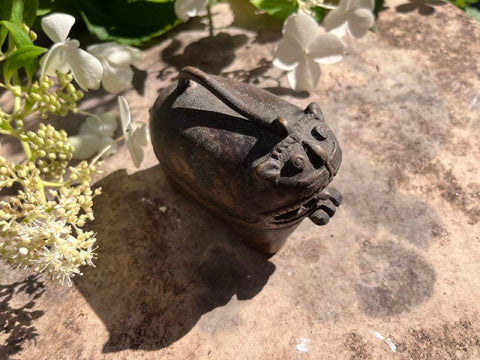 Bronze Antique Trinket Box with Animal Features